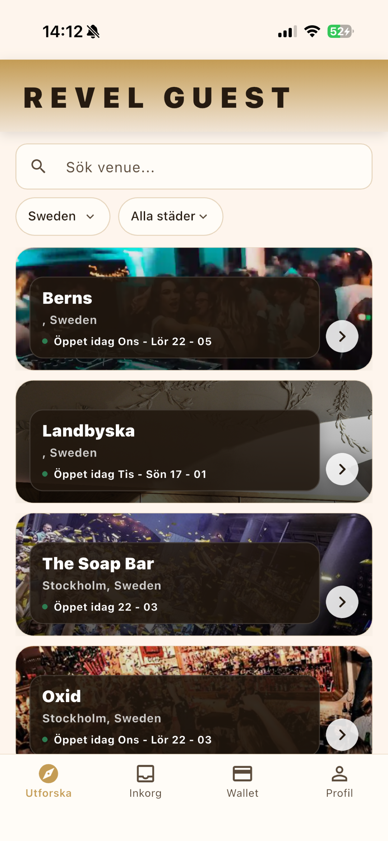 Revel Guest app för gäster